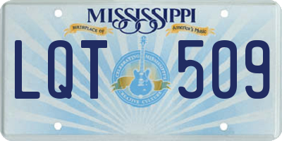 MS license plate LQT509