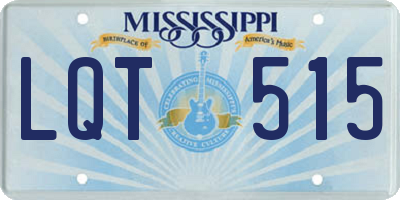 MS license plate LQT515