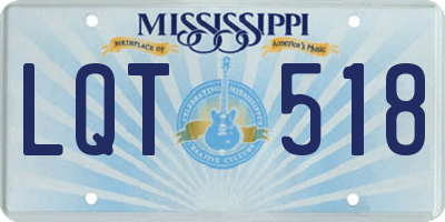MS license plate LQT518
