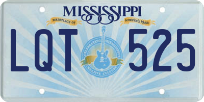 MS license plate LQT525