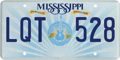 MS license plate LQT528