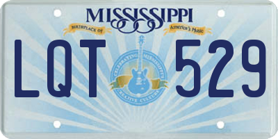 MS license plate LQT529