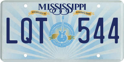 MS license plate LQT544