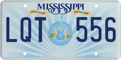 MS license plate LQT556
