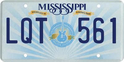 MS license plate LQT561