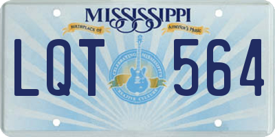 MS license plate LQT564