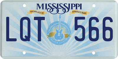 MS license plate LQT566