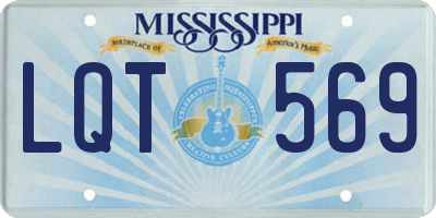 MS license plate LQT569