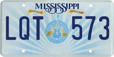 MS license plate LQT573