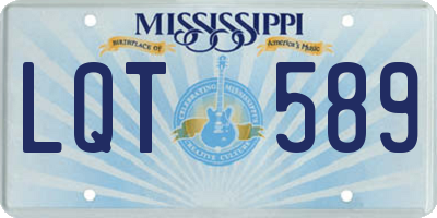 MS license plate LQT589