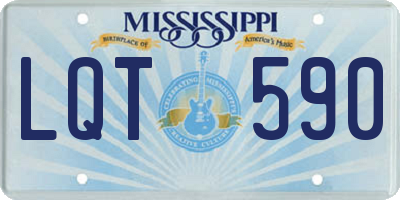 MS license plate LQT590