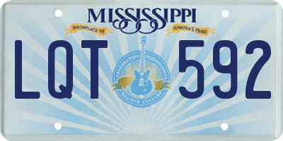 MS license plate LQT592