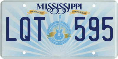 MS license plate LQT595