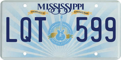 MS license plate LQT599