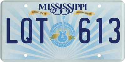 MS license plate LQT613