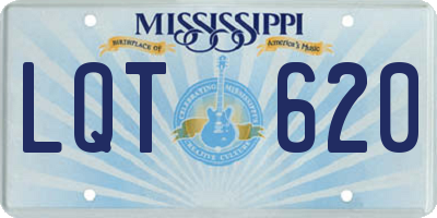 MS license plate LQT620