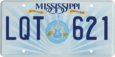 MS license plate LQT621