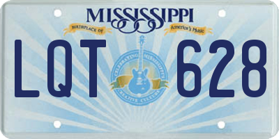 MS license plate LQT628