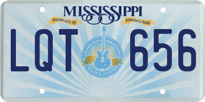 MS license plate LQT656