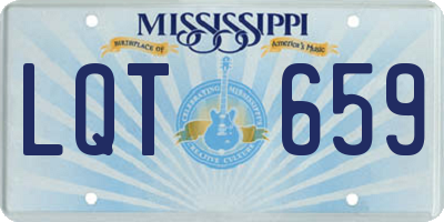 MS license plate LQT659