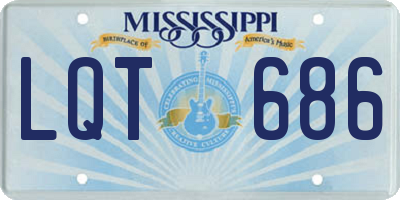 MS license plate LQT686