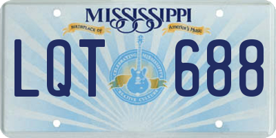 MS license plate LQT688