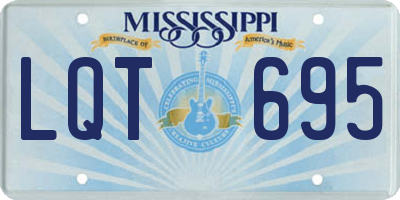 MS license plate LQT695