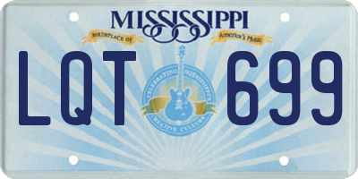MS license plate LQT699