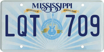 MS license plate LQT709