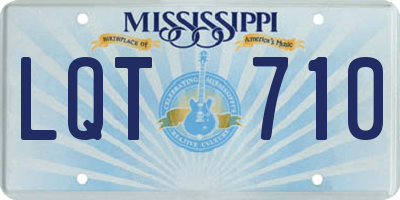 MS license plate LQT710