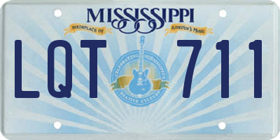 MS license plate LQT711