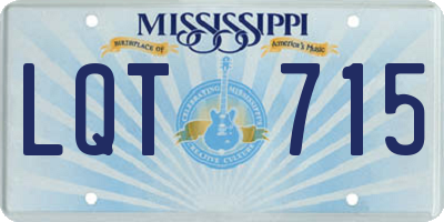 MS license plate LQT715