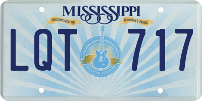 MS license plate LQT717