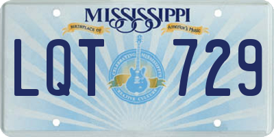 MS license plate LQT729