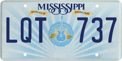 MS license plate LQT737