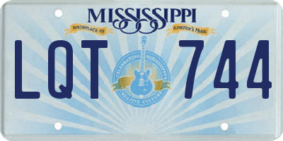 MS license plate LQT744