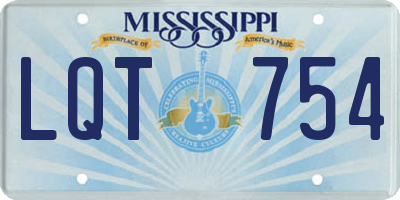 MS license plate LQT754