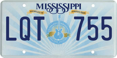 MS license plate LQT755