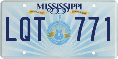 MS license plate LQT771