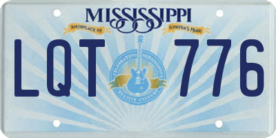MS license plate LQT776