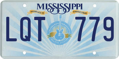 MS license plate LQT779