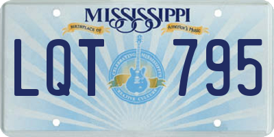 MS license plate LQT795