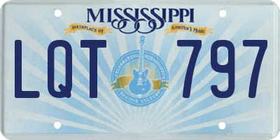 MS license plate LQT797