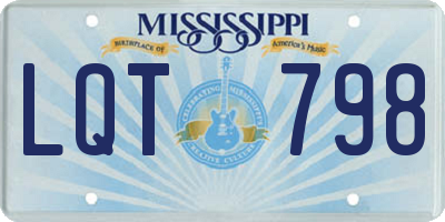 MS license plate LQT798