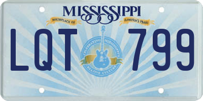 MS license plate LQT799