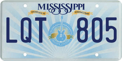 MS license plate LQT805