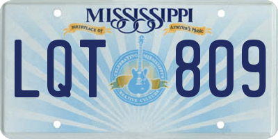MS license plate LQT809