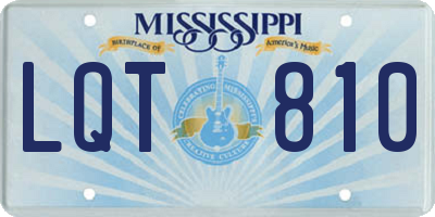 MS license plate LQT810