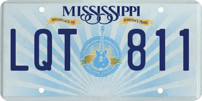 MS license plate LQT811