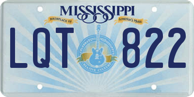 MS license plate LQT822